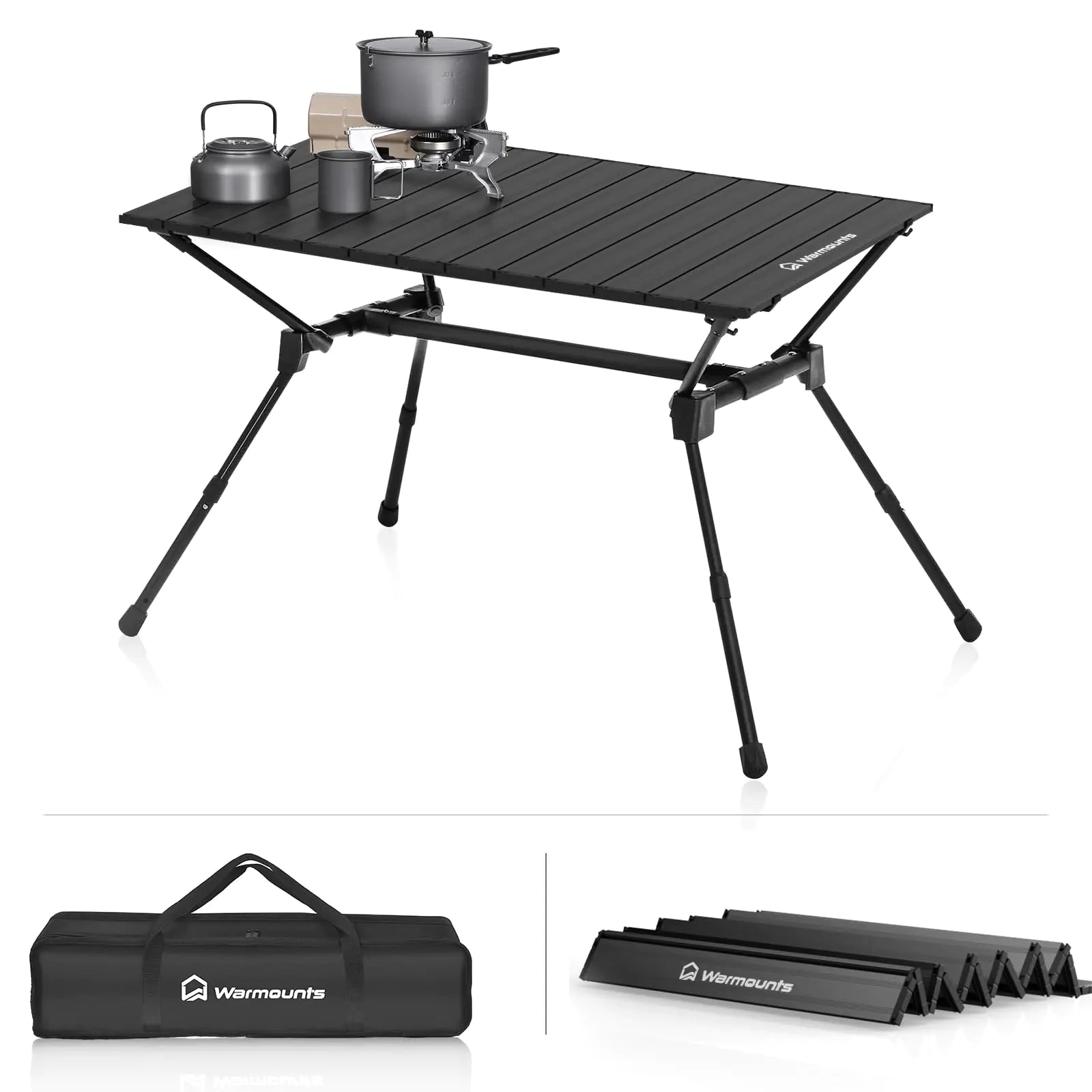 Table de Camping Pliante Réglable en Aluminium - 2-4 Personnes