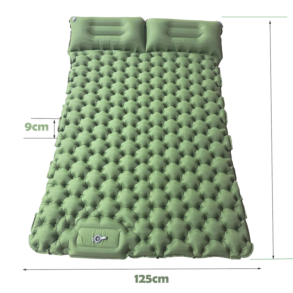 Matelas de Camping Gonflable Double - Confort Extérieur pour 2 Personnes