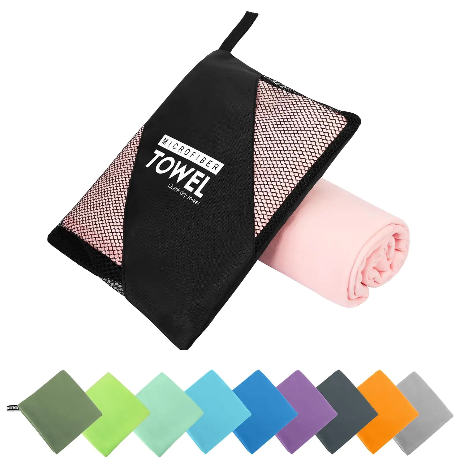 Serviette de Voyage Microfibre ZIUDBOC - Séchage Rapide et Compacte