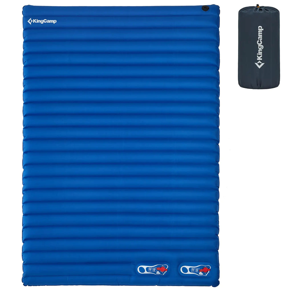 KINGCAMP Matelas de Camping Double, Confortable et Épais de 10 cm, Matelas Gonflable Léger pour 2 Personnes, Tapis d'Air pour Randonnée et Tente
