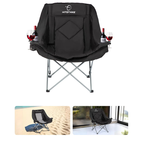 Chaise de Camping Double HITORHIKE Loveseat - Robuste pour 2 Personnes