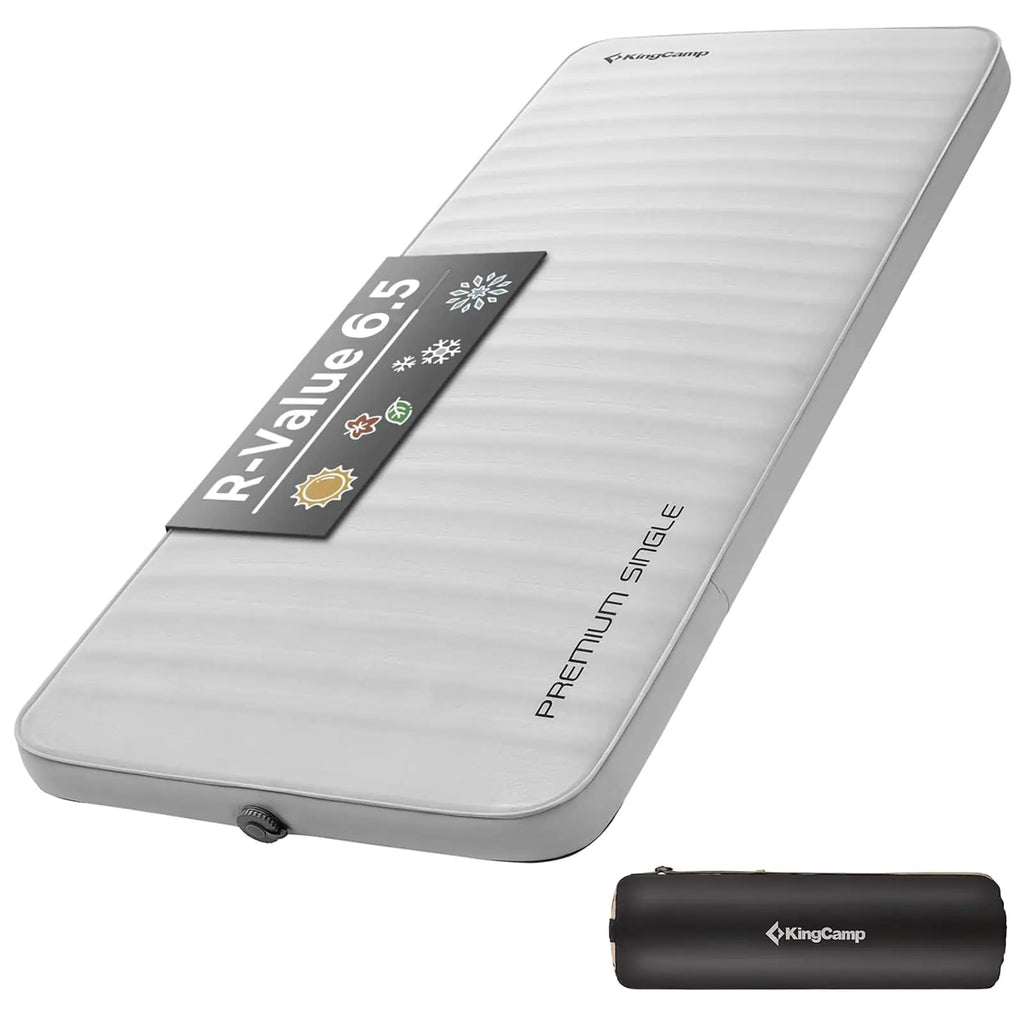 Matelas de Camping KingCamp Luxe 3D Auto-gonflant 3" - Valeur R 6.1 Toutes Saisons