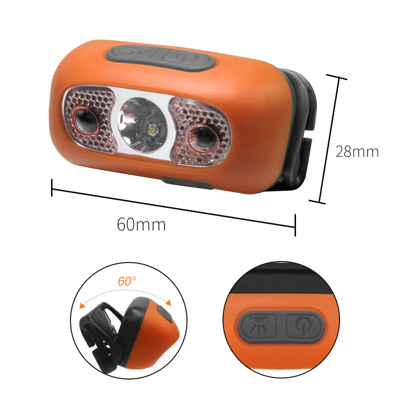 Lampe Frontale de Pêche Rechargeable USB - Étanche et Super Lumineuse