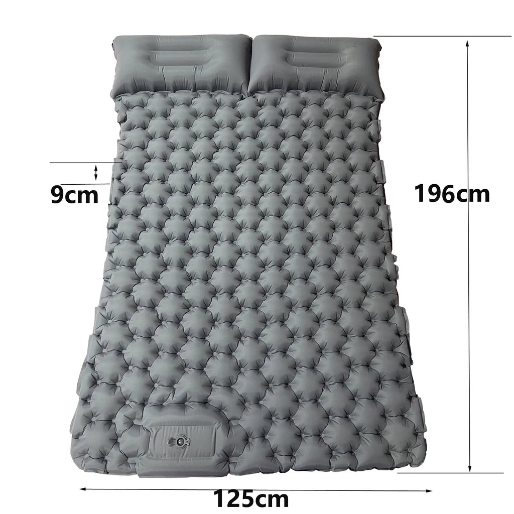 Matelas de Camping Gonflable Double - Confort Extérieur pour 2 Personnes